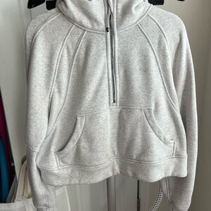 Lululemon Athletica Light Gray Half-Zip Hoodie